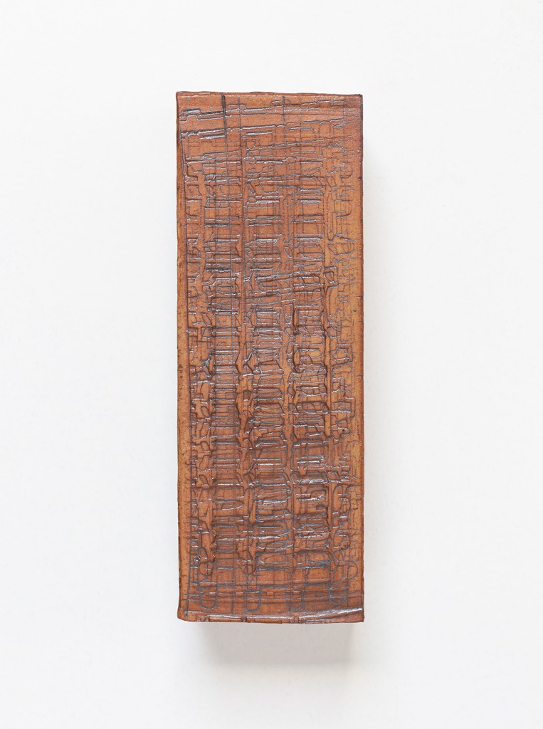 A wall-mounted ceramic from Scaffolds: Ceramic, 2026, by Matt King. Ceramic.
