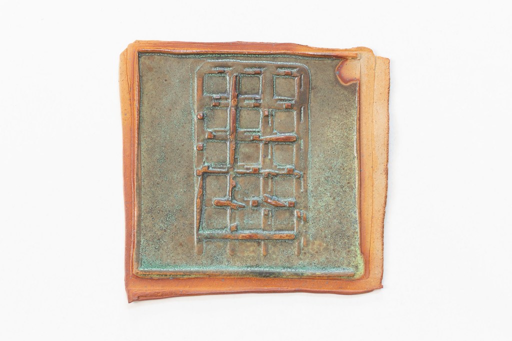 A wall-mounted ceramic from Scaffolds: Ceramic, 2026, by Matt King. Ceramic.